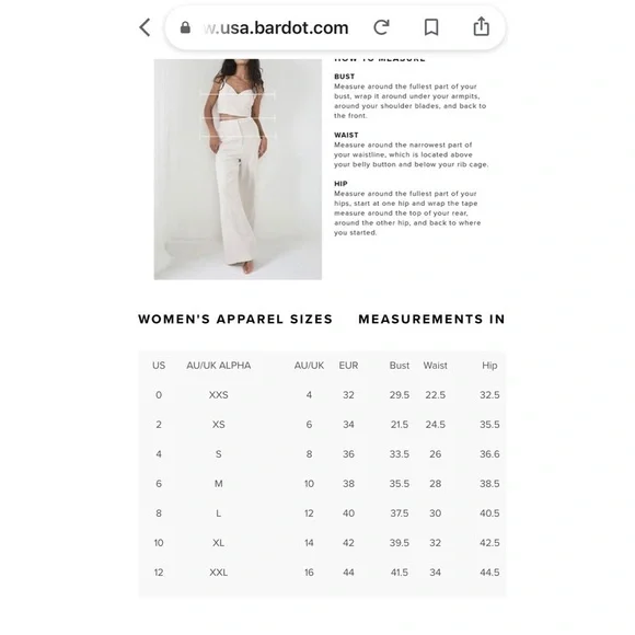 Bardot Viscose Tie Neck Sleeveless Blouse Top in Ivory NWT Sz. XL Sz. X-Large - Picture 10 of 13